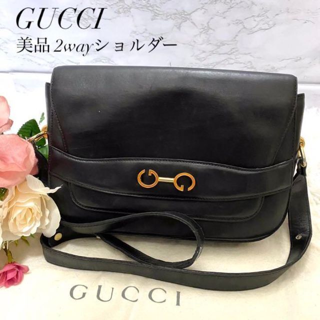 格安ショップ 【美品 鑑定済】OLD GUCCI オールドグッチ 2way 上等な 【緊急値下‼️】 GUCCI オールドグッチ ショルダーバッグ ショルダーバッグ