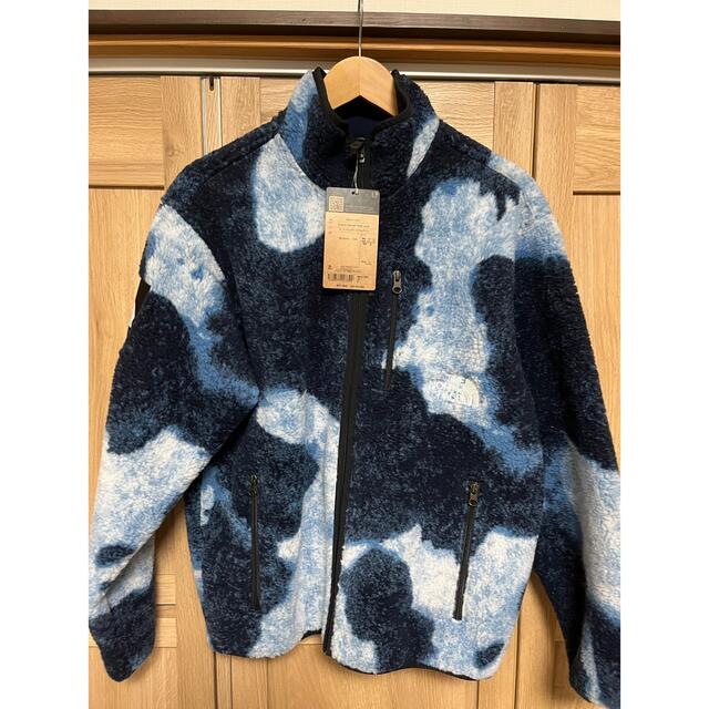 S状態Supreme North Face Bleached Denim Fleece