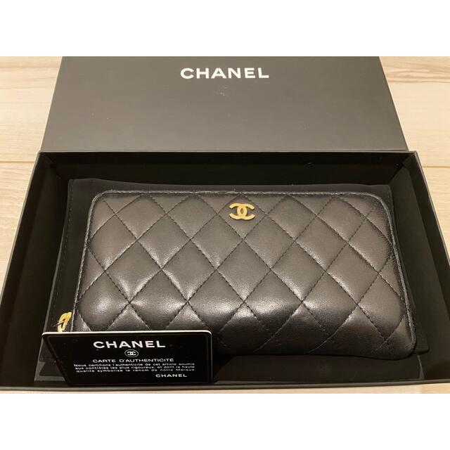 人気⭐️シャネル CHANEL 長財布 レザー ブラック