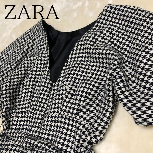 Off特典付 Zara ザラ 千鳥格子 ロングワンピース 白黒 送料無料本物研究所 ワンピース Giro Giadans Com Mx