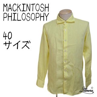 マッキントッシュフィロソフィー(MACKINTOSH PHILOSOPHY)のマッキントッシュ フィロソフィー L シャツ リネン 麻 イエロー(シャツ)