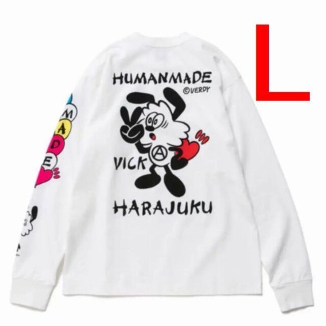 HUMAN MADE Verdy VICK ロングスリーブ Tシャツ ロンT 白 | www