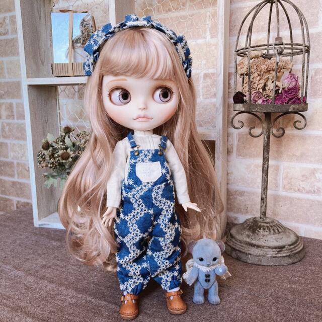 ハンドメイド　ネオブライスサイズ　サロペット&ヘッドリボンセット♡