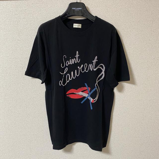 最新発見 サンローラン ロゴTシャツ トップス LAURENT 【未使用】SAINT ...