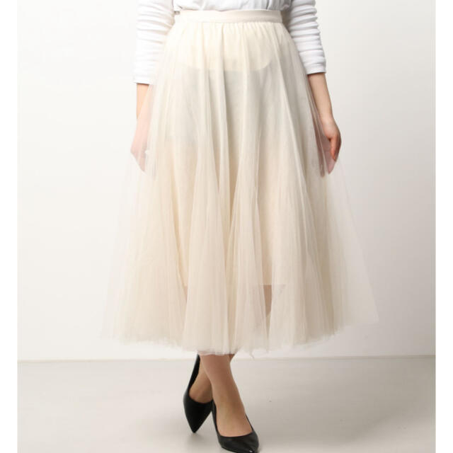 axes femme(アクシーズファム)のアクシーズ ロングチュールスカート キナリ レディースのスカート(ロングスカート)の商品写真