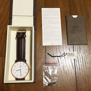 ダニエルウェリントン(Daniel Wellington)のダニエルウェリントン 40mm 時計 ダークブラウン(腕時計)