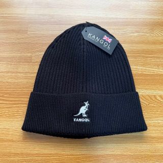 カンゴール(KANGOL)の【新品】KANGOL カンゴール ニット帽 ビーニー 黒 ブラック(ニット帽/ビーニー)