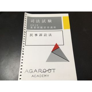 アガルート　2019 司法試験　重要問題習得講座　民事訴訟法テキスト