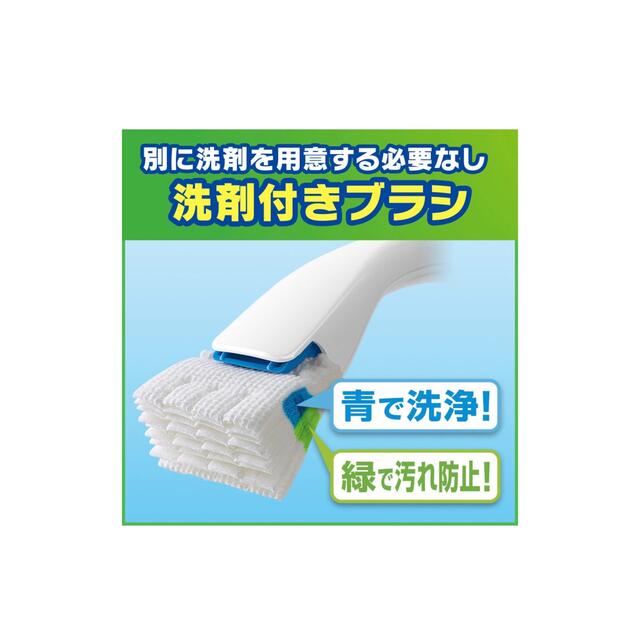 Johnson's(ジョンソン)のスクラビングバブル流せるトイレブラシ＋替ブラシ12個入り インテリア/住まい/日用品の日用品/生活雑貨/旅行(日用品/生活雑貨)の商品写真