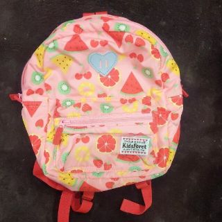 キッズフォーレ(KIDS FORET)のkids foret キッズフォーレ リュックサック Ｍサイズ ピンク フルーツ(リュックサック)