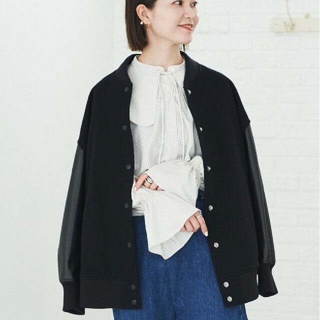 期間限定お試し価格】 Spick & Span ウールスタジアムジャンパー