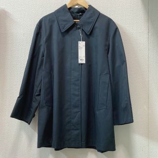 ユニクロ(UNIQLO)の【新品】ユニクロ ステンカラー ショートコート ネイビー L(スプリングコート)