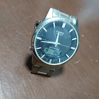 カシオ リニエージ 腕時計 シルバー 黒 サファイアガラス 0903-S489h