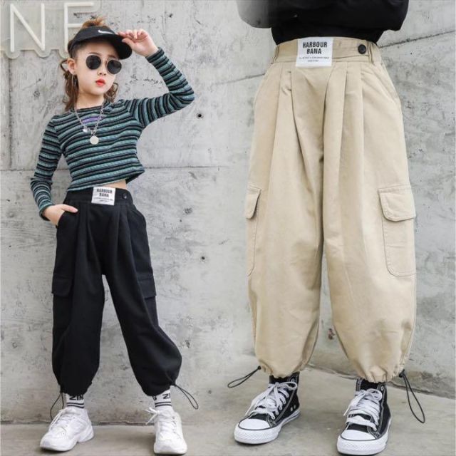 カーゴパンツ ダンス ストリート ブラック 120 キッズ 子供服 パンツ