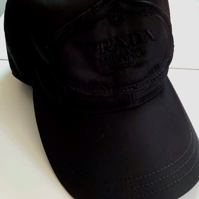 正規品 PRADA プラダ ロゴ ベースボールキャップ ブラック ナイロン 正規品 PRADA プラダ ロゴ ベースボールキャップ ブラック ナイロン