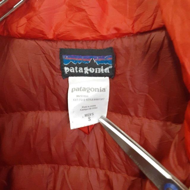 patagonia(パタゴニア)の90s美品patagoniaナノパフアウターブルゾンジャケット赤レッド メンズのジャケット/アウター(ダウンジャケット)の商品写真