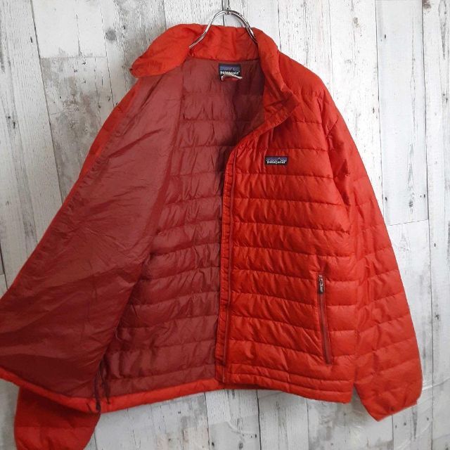 patagonia(パタゴニア)の90s美品patagoniaナノパフアウターブルゾンジャケット赤レッド メンズのジャケット/アウター(ダウンジャケット)の商品写真