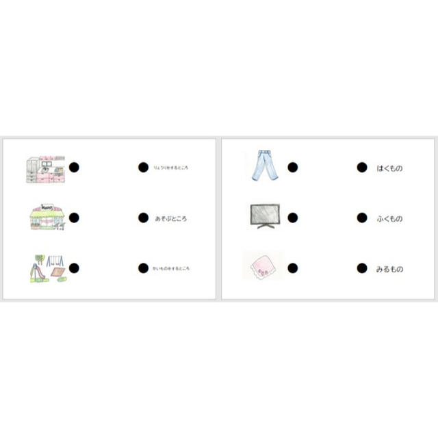 物の用途・場所の用途【A4サイズ5枚】【ラミネート加工何度も使用】 キッズ/ベビー/マタニティのおもちゃ(知育玩具)の商品写真