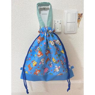 【ハンドメイド】 体操着袋 ナップサック&巾着2wayタイプ　 お着替え袋 (体操着入れ)