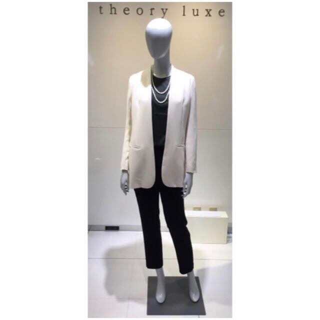 Theory luxe 19ss ノーカラーロングジャケット