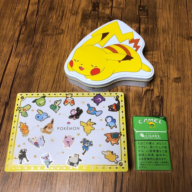 ポケモン(ポケモン)のポケモン　缶ケース　2個 エンタメ/ホビーのおもちゃ/ぬいぐるみ(キャラクターグッズ)の商品写真