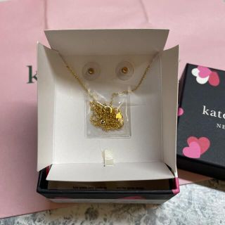 kate spade ケイトスペード ピアス 両耳 ハート ラメ 箱付き