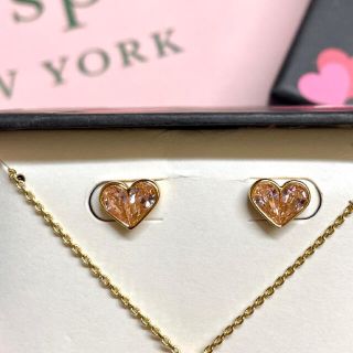 kate spade ケイトスペード ピアス 両耳 ハート ラメ 箱付き