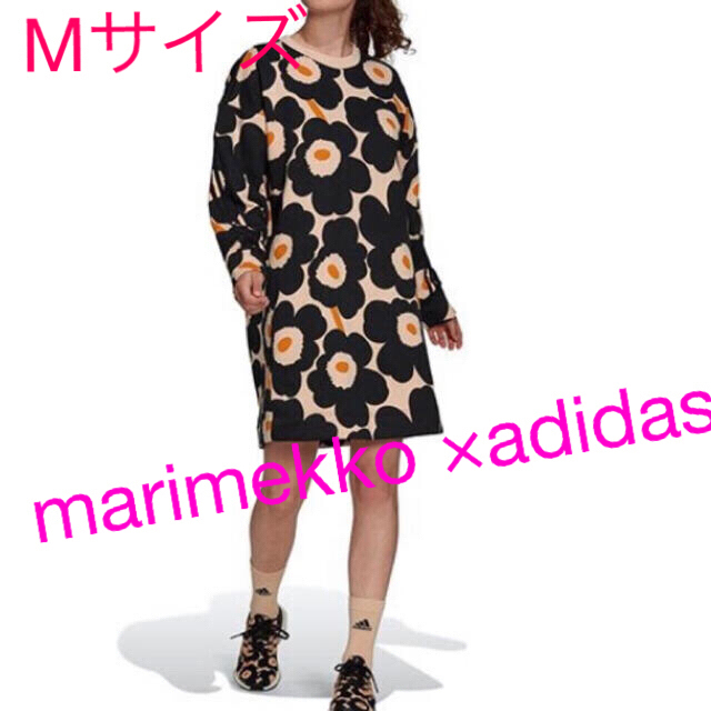 marimekko(マリメッコ)のしっぽさん専用adidas × marimekkoドレス Unikko ウニッコ レディースのワンピース(ひざ丈ワンピース)の商品写真