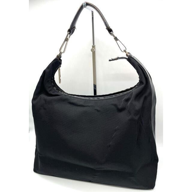鑑定済❤️ GUCCI グッチ ショルダーバッグ ナイロン レザー ブラック❤️ | フリマアプリ ラクマ