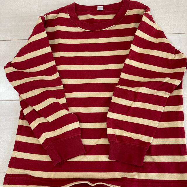 UNIQLO(ユニクロ)のUNIQLO ボーダーロンT 110cm キッズ/ベビー/マタニティのキッズ服男の子用(90cm~)(Tシャツ/カットソー)の商品写真