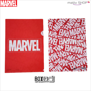 マーベル(MARVEL)のMARVEL　A4シングル　クリアファイル　BOXロゴ(ファイル/バインダー)