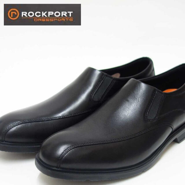 大人気新作 ROCKPORT - ROCKPORT ロックポート 26cm スリッポン ブラック 77887 V ドレス/ビジネス