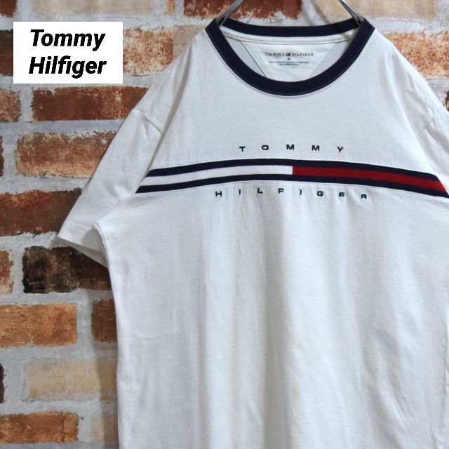 オープニングセール 《トミーヒルフィガー》人気モデル オンラインショップ ワンポイントロゴ ホワイト M Tシャツ
