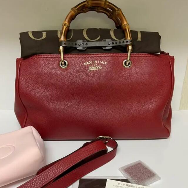 大特価!!】 スウィング 美品GUCCI - Gucci バンブー 2way ショルダー