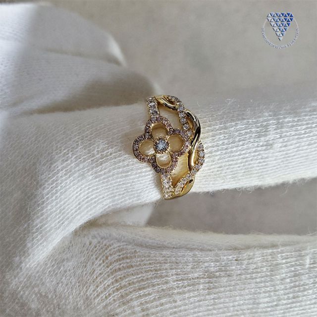 0.027ct F.L.G.Violet SI1 天然 バイオレット リング レディースのアクセサリー(リング(指輪))の商品写真