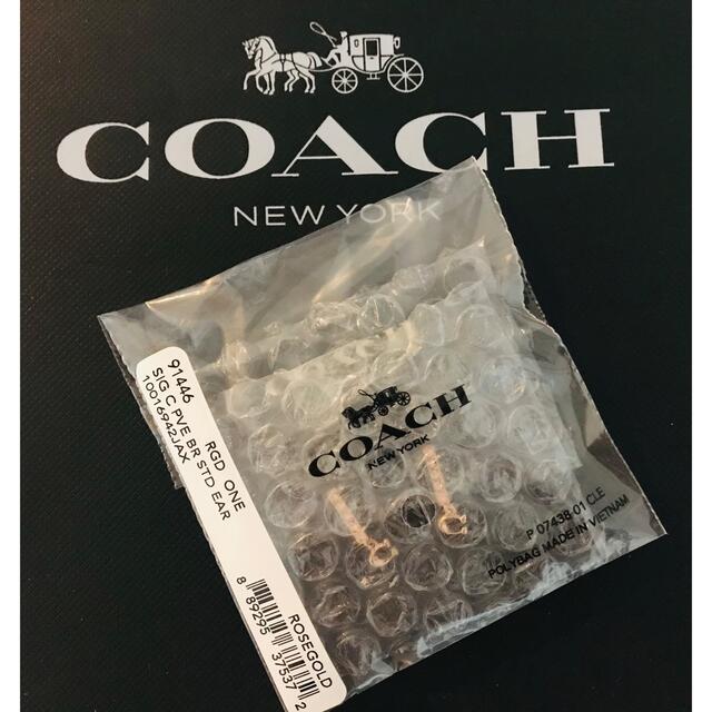 COACH☆人気☆シグネチャーピアス☆ローズゴールド 3