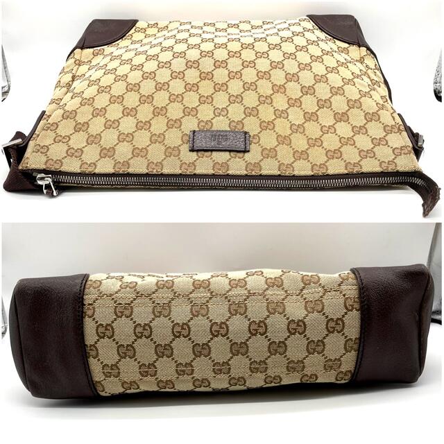 美品❤️鑑定済!GUCCI グッチ GGキャンバス ショルダーバッグ ブラウン-