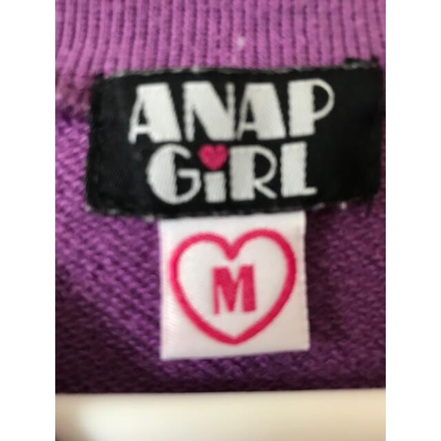 ANAP(アナップ)のANAPGIRL トレーナー　サイズM キッズ/ベビー/マタニティのキッズ服女の子用(90cm~)(ジャケット/上着)の商品写真