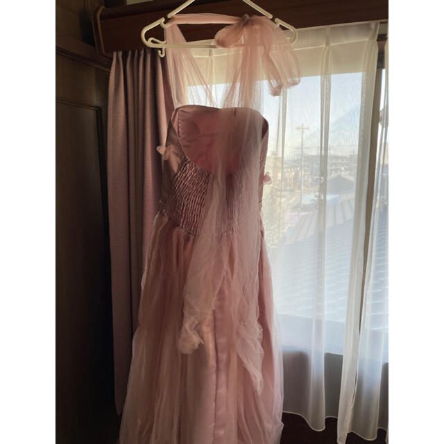 ドレス　ピンク　結婚式 レディースのフォーマル/ドレス(ウェディングドレス)の商品写真
