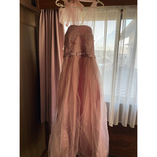 ドレス　ピンク　結婚式(ウェディングドレス)