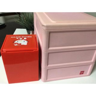 サンリオ - 【レトロ キティ】 収納ケース 3段チェスト 2つセットでの