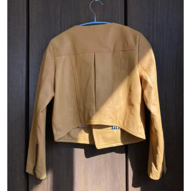 SNIDEL(スナイデル)のsnidel ラムレザーショートジャケット　size0 レディースのジャケット/アウター(ライダースジャケット)の商品写真
