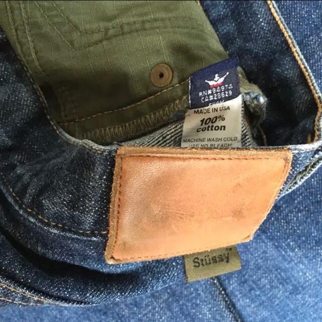 STUSSYステューシーUSA限定80’sビンテージ5ポケットブルーデニム STUSSYステューシーUS限定 80’s ビンテージ 5ポケット ブルーデニム