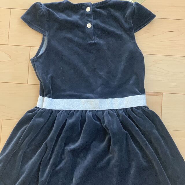 PETIT BATEAU - petitte bateau ベロア切り替えワンピース 新品 8ansの