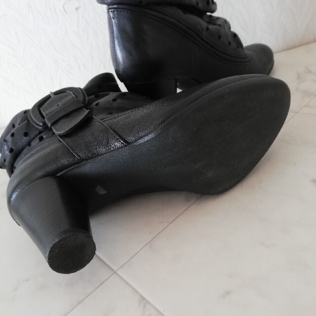 TSUMORI CHISATO(ツモリチサト)の美品!!ツモリチサトウォーク 本革ショートブーツ 21.5cm レディースの靴/シューズ(ブーツ)の商品写真