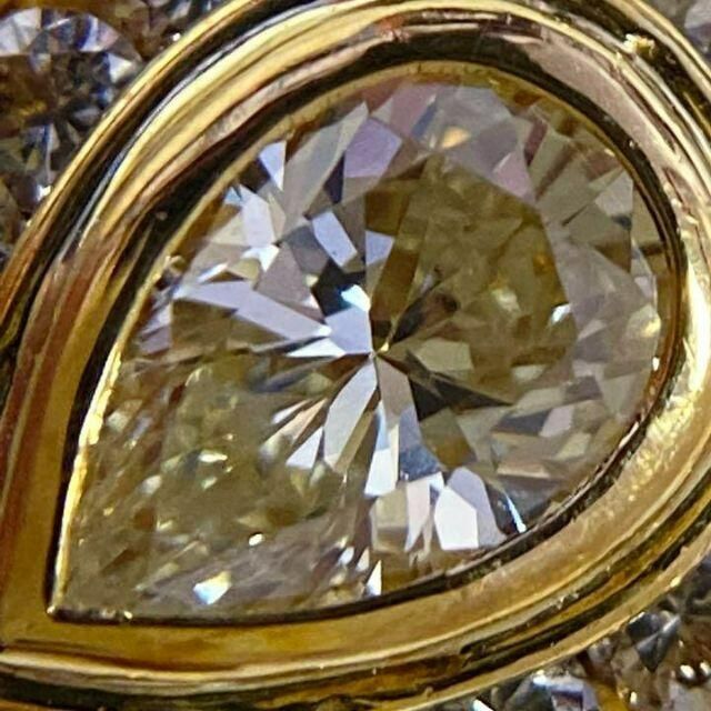 K18 ペアシェイプ 大粒ダイヤモンドリング　0.98ct 　サイズ12号 レディースのアクセサリー(リング(指輪))の商品写真