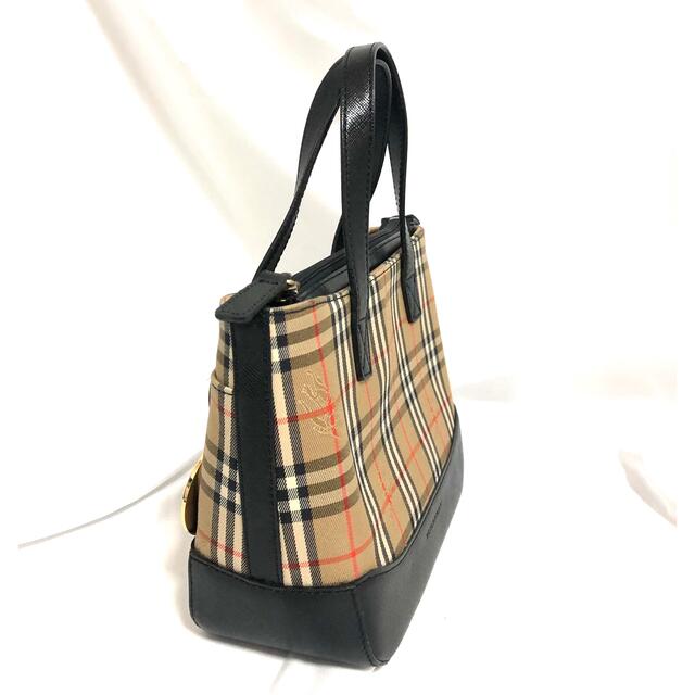 BURBERRY - バーバリー ハンドバッグ キャンバス レザー トートバッグ