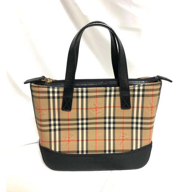 BURBERRY(バーバリー)のバーバリー ハンドバッグ キャンバス レザー トートバッグ レディースのバッグ(トートバッグ)の商品写真