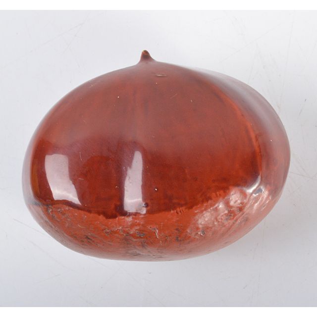 茶道具 輪島塗 喜三誠志造 内金溜 栗 香合 共箱 C R4271 茶道具 輪島塗 喜三誠志造 内金溜 栗 香合 共箱 C R4271