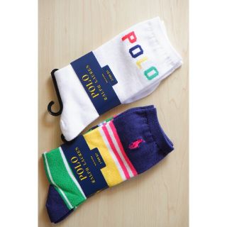 ポロラルフローレン(POLO RALPH LAUREN)のPOLO ラルフローレンのおしゃれなレディース用ソックス 2足セット【新品です】(ソックス)